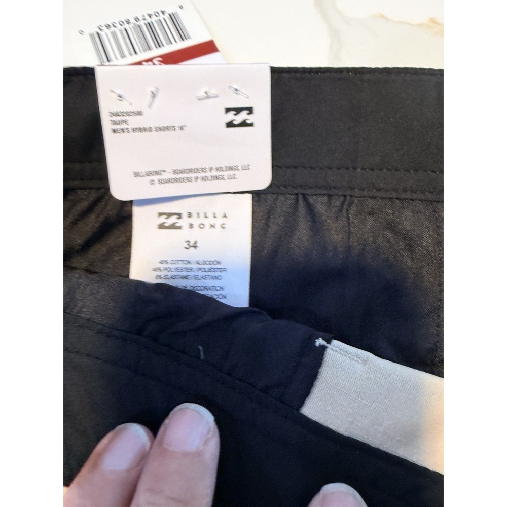 Billabong Mens Hybrid Shorts 18" Size 34 Taupe Beige Khaki Walkshorts NWT - Picture 4 of 7